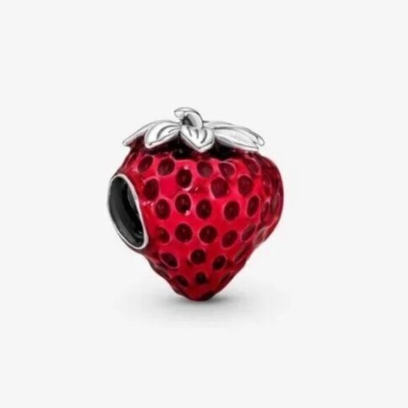Pandora Seeded Strawberry Fruit Charm - Picture 1 of 3